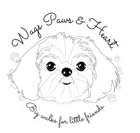 Business logo for Wags Paws & Heart