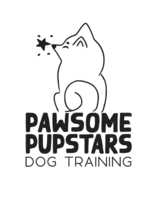 Business logo for Pawsome Pupstars Dog Training